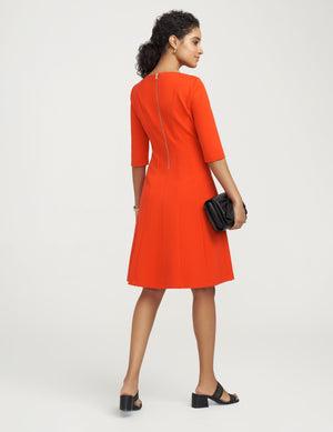 Anne Klein  Three-Quarter Sleeve Fit and Flare Dress- Sale