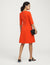 Anne Klein  Three-Quarter Sleeve Fit and Flare Dress- Sale