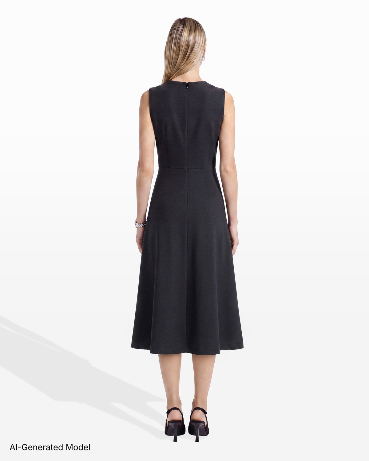 Anne Klein Printed Scuba Sleeveless Dress