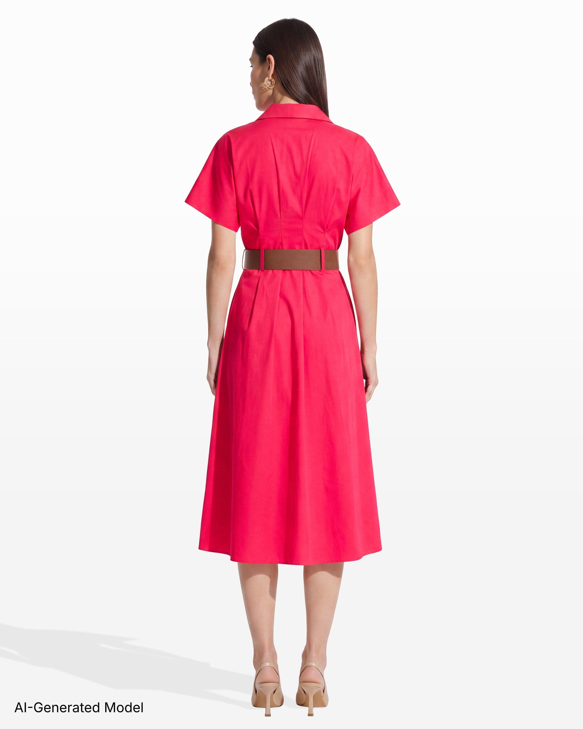 Short Sleeve Collared Shirt Dress Dresses Kasper
