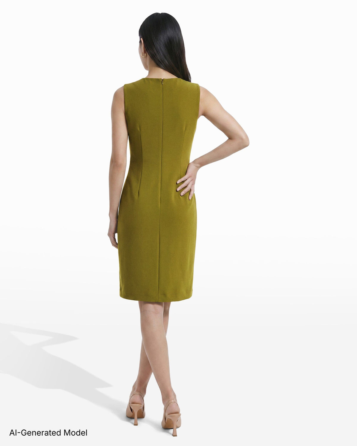 Anne Klein Waist Tuck Sleeveless Sheath Dress