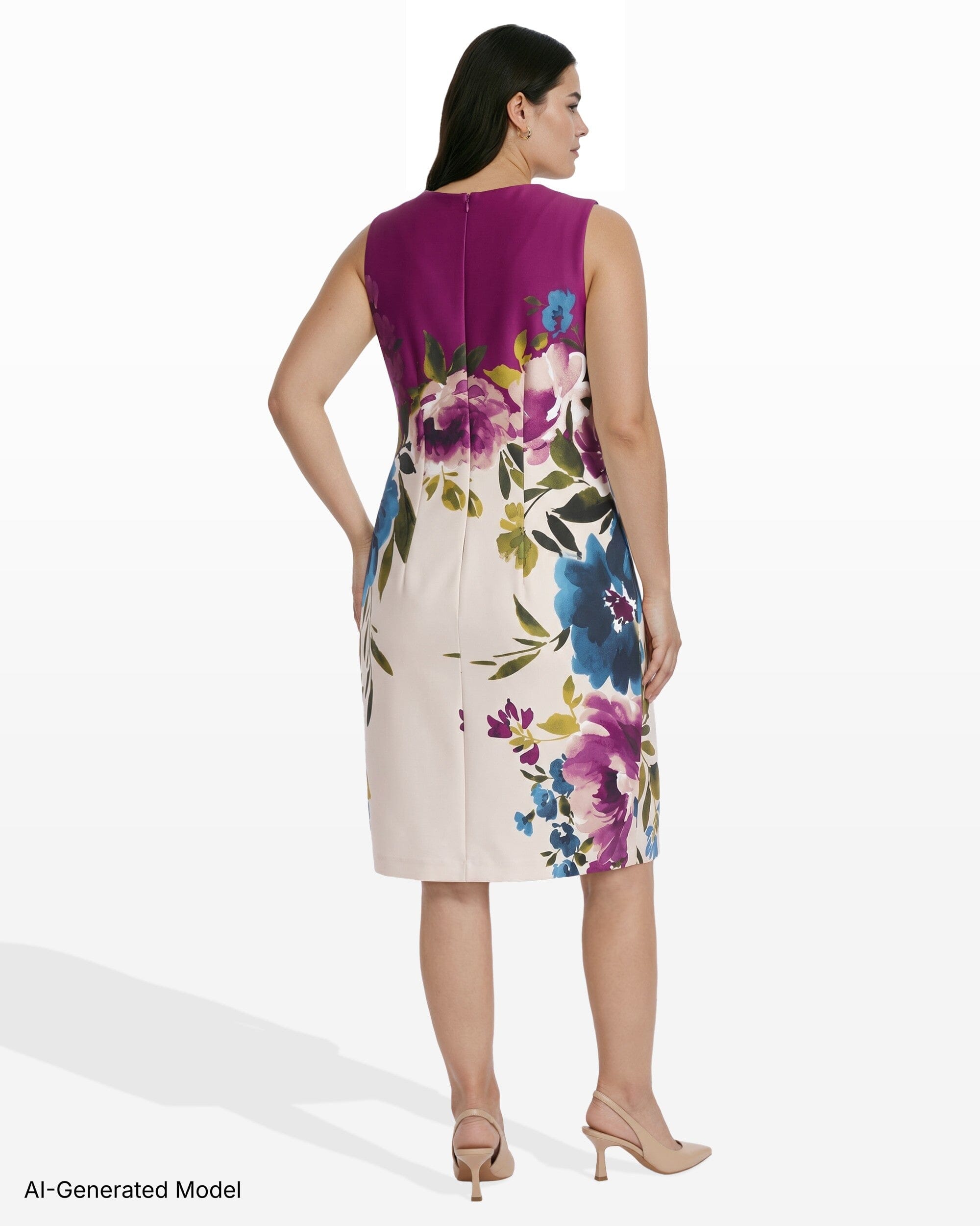 Anne Klein Plus Size Crew Neck Sheath Dress