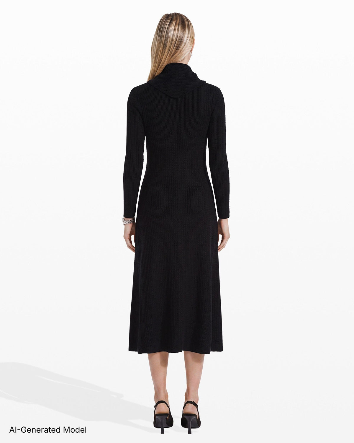 Anne Klein Cable Rib Maxi Dress