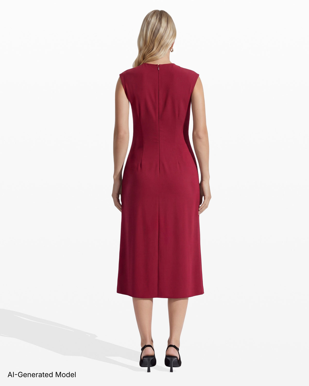 [SKU:12068626-Q44] Cascade Clip Midi Dress