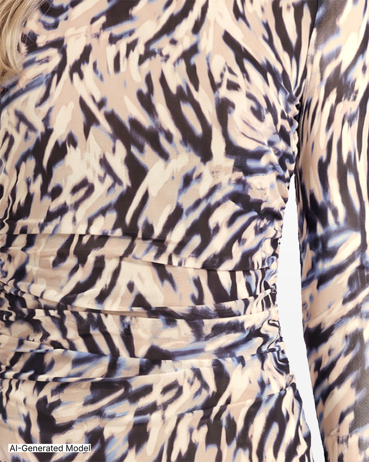 [SKU:12063461-8ZH] Patterned Midi Dress