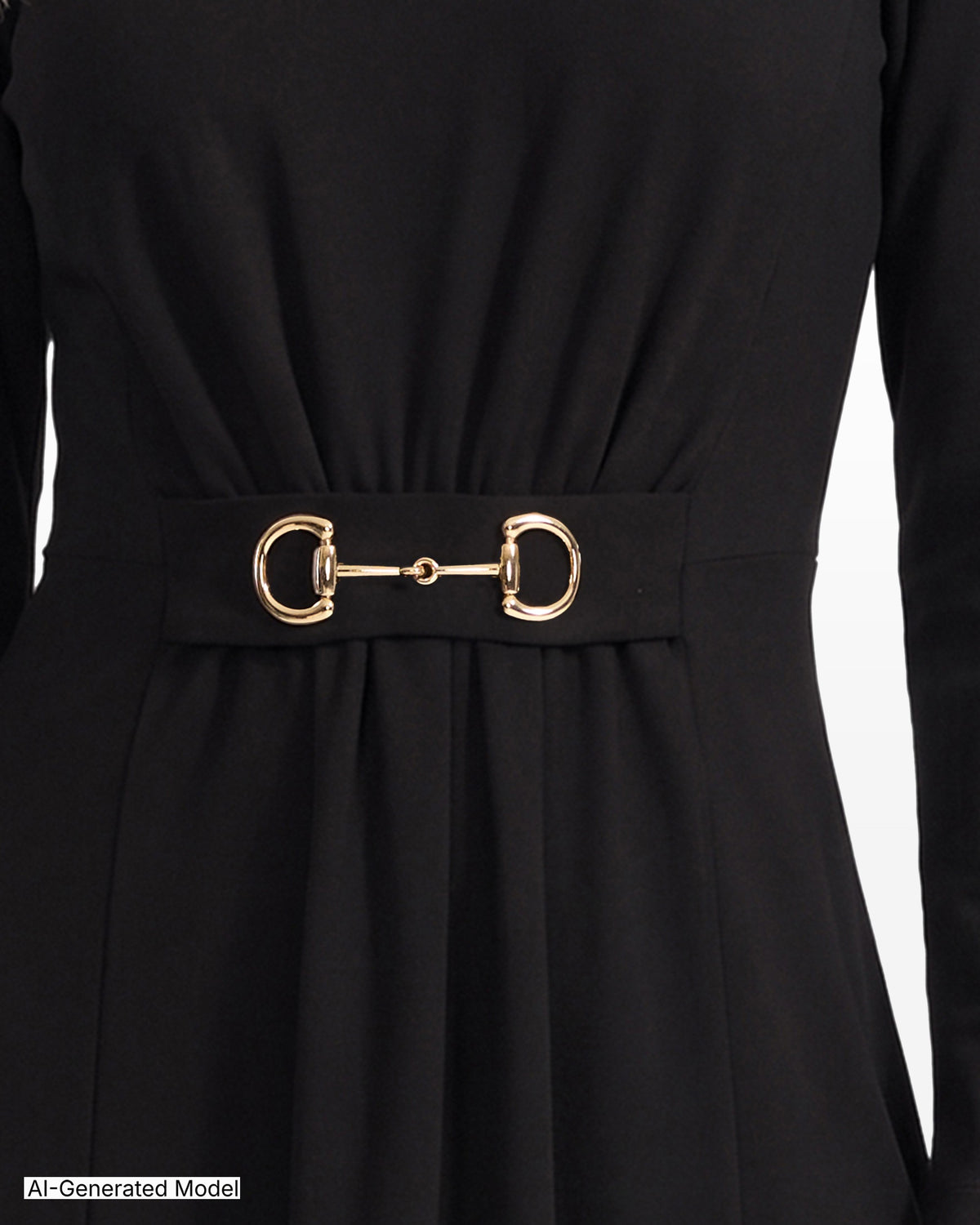 [SKU:12066674-3QK] Gathered Waist Midi Dress