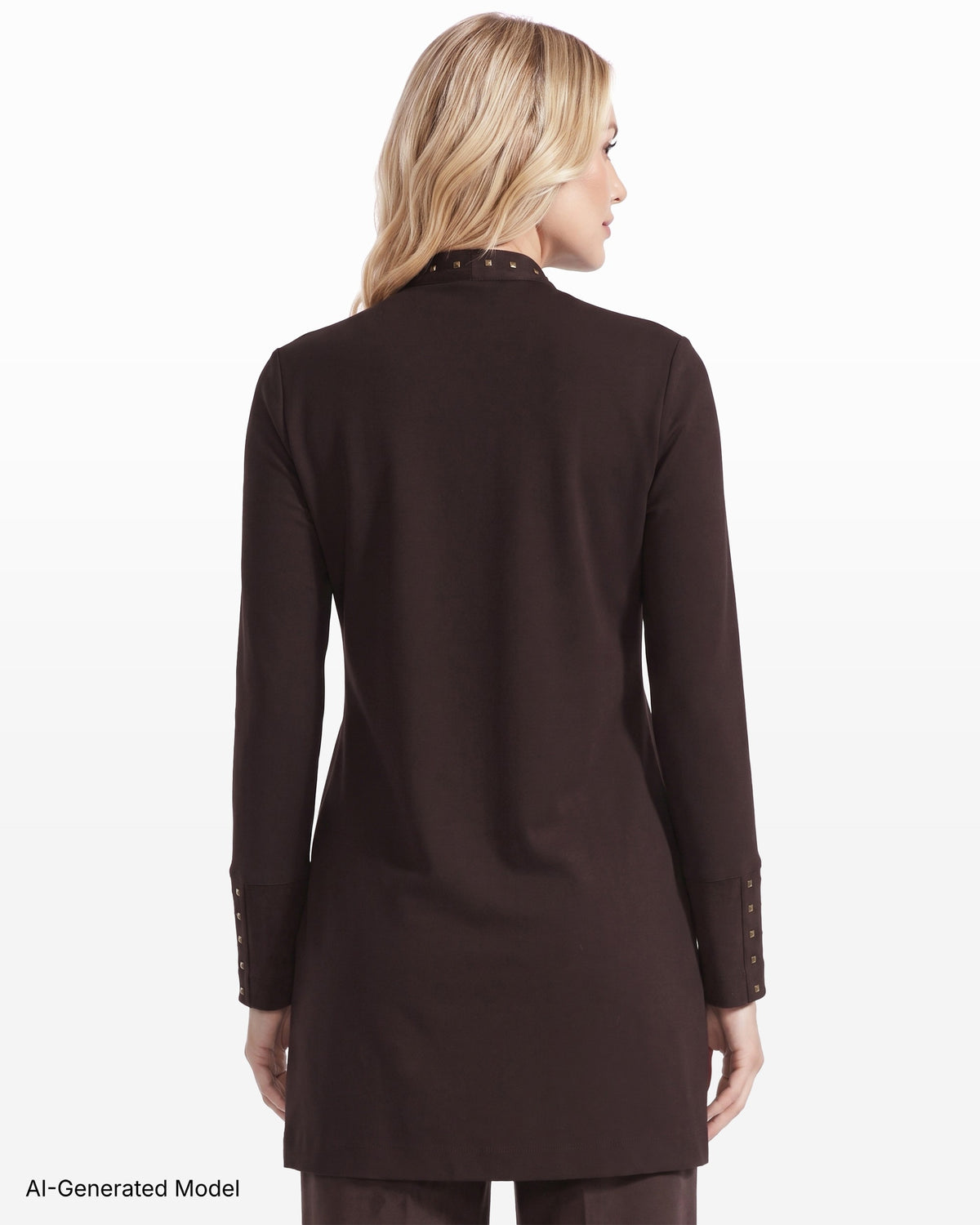 [SKU:12065913-5BJ] Long Sleeve Stud Cardigan