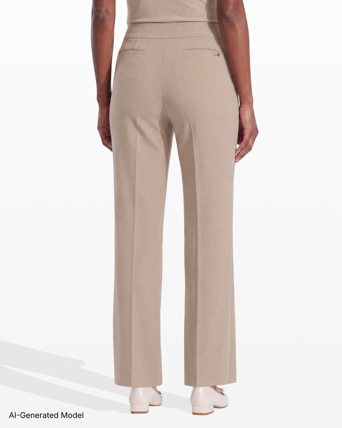 [SKU:12063656-6BM] Pull-On Trouser with Slash Pockets
