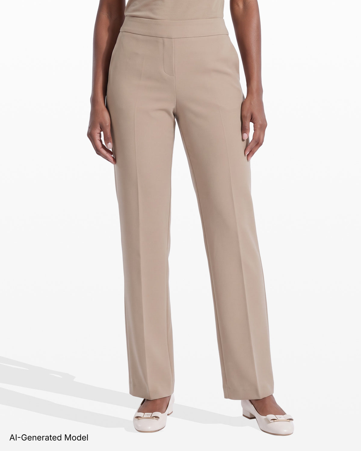 [SKU:12063656-6BM] Pull-On Trouser with Slash Pockets