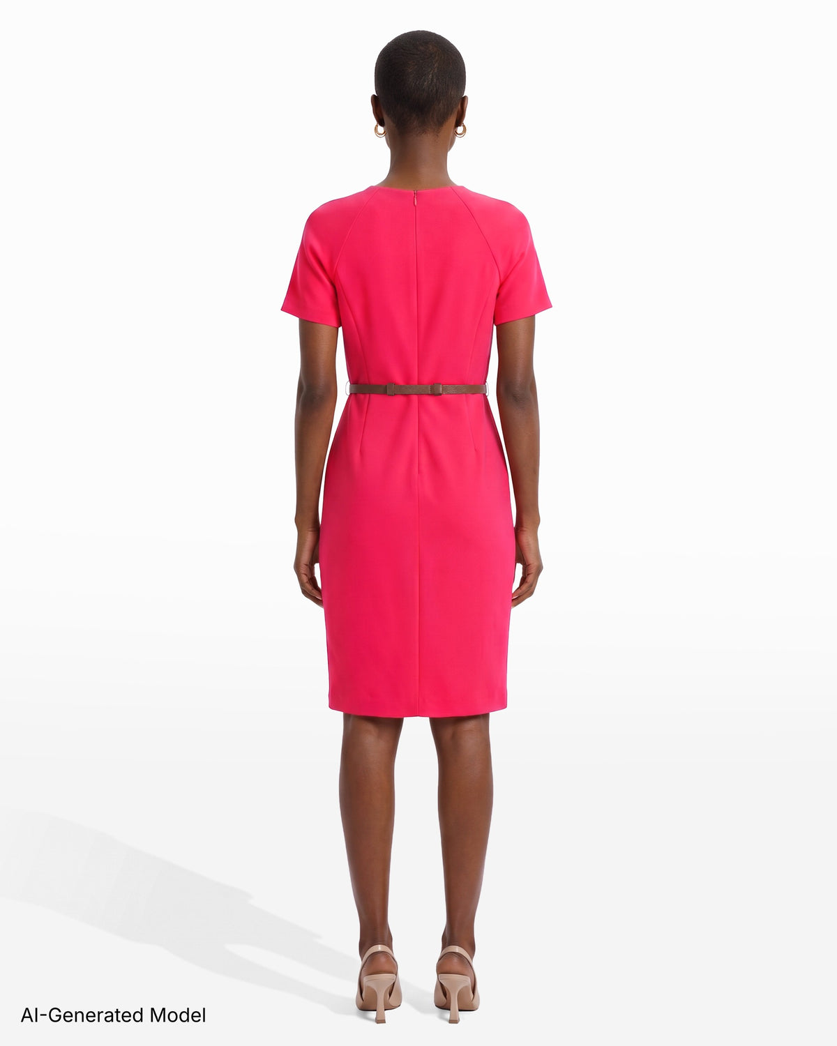 [SKU:12061543-HJ3] Keyhole Shift Dress