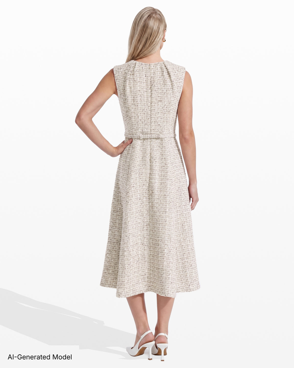 [SKU:12068791-IL4] Tweed Midi Dress
