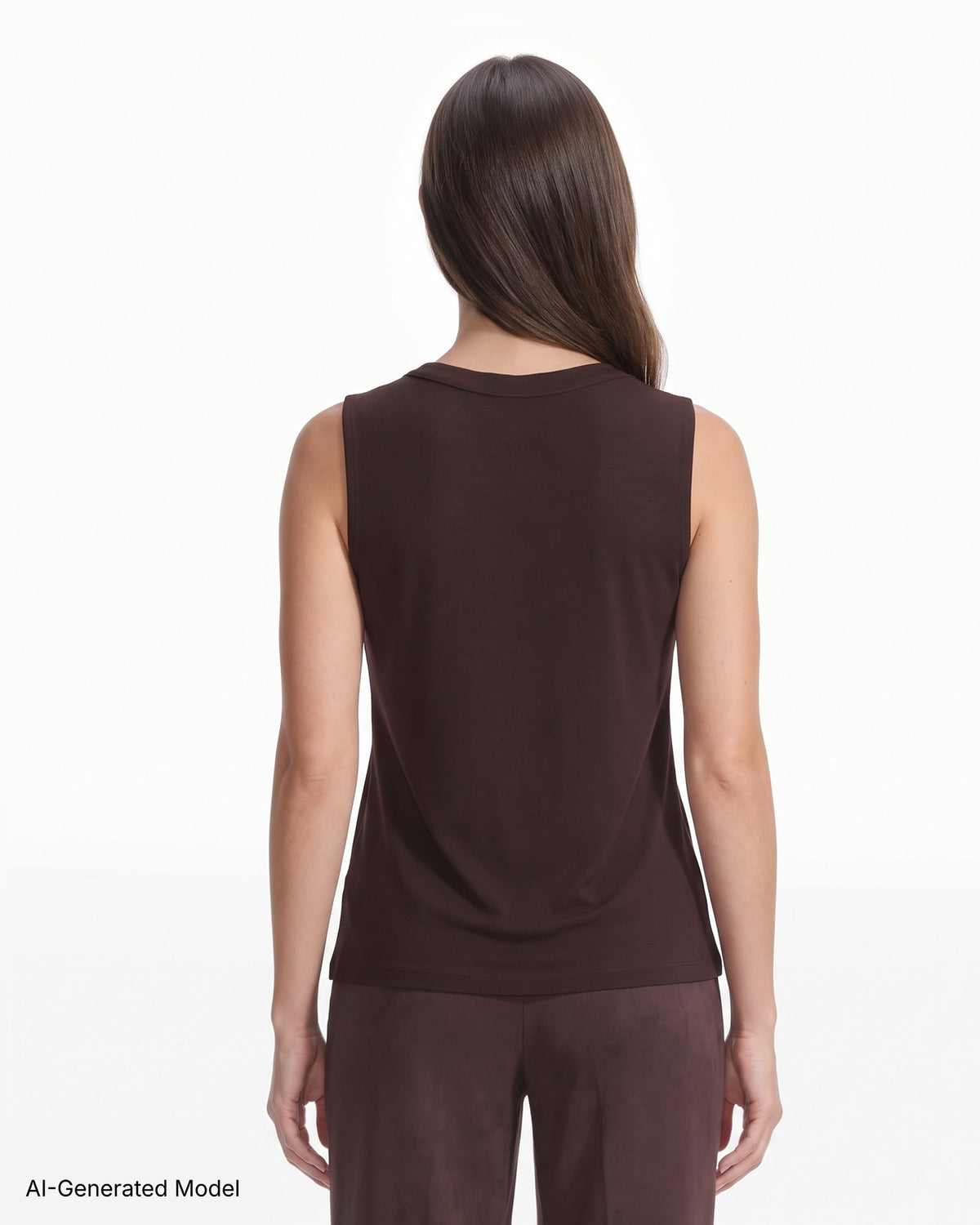 [SKU:12065919-5BJ] Sleeveless Stud Trim Top