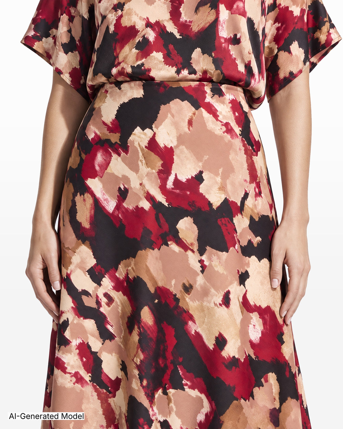 [SKU:12071518-1EJ] Pull-On Bias Flared Skirt
