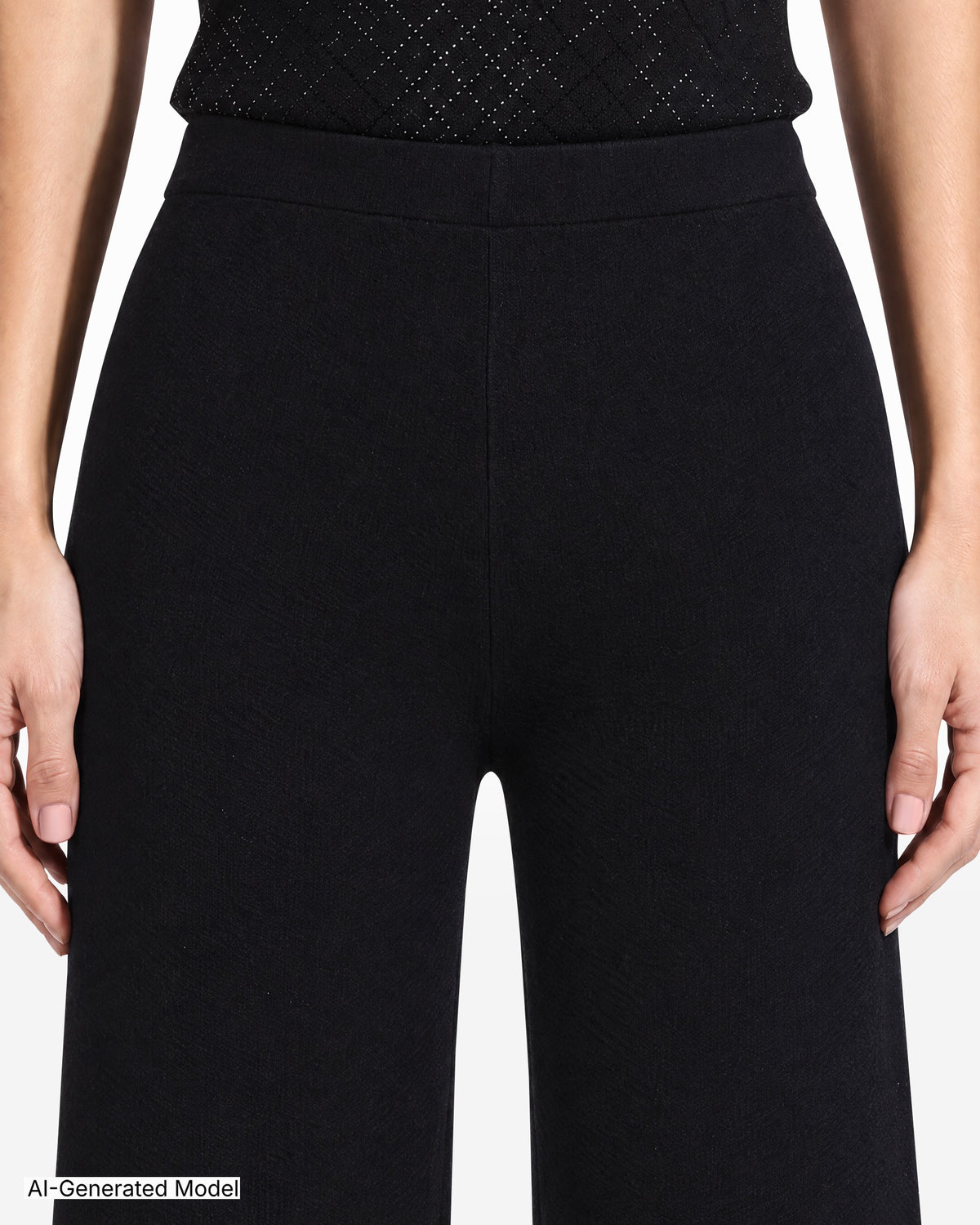 [SKU:12067880-3QK] Side Stripe Pull-On Sweater Knit Pant