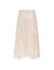 Anne Klein White Dove/Canvas Lace Appliqué Midi Skirt