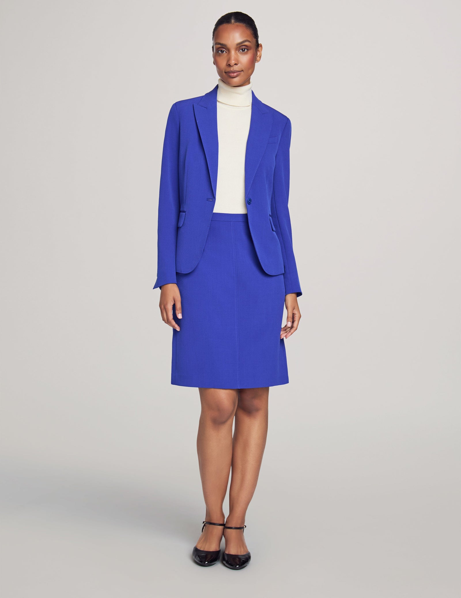 business formal dress and blazer Suits Dress for Women Business 2 Piece Office Formal One Button Blazer Skirt Set