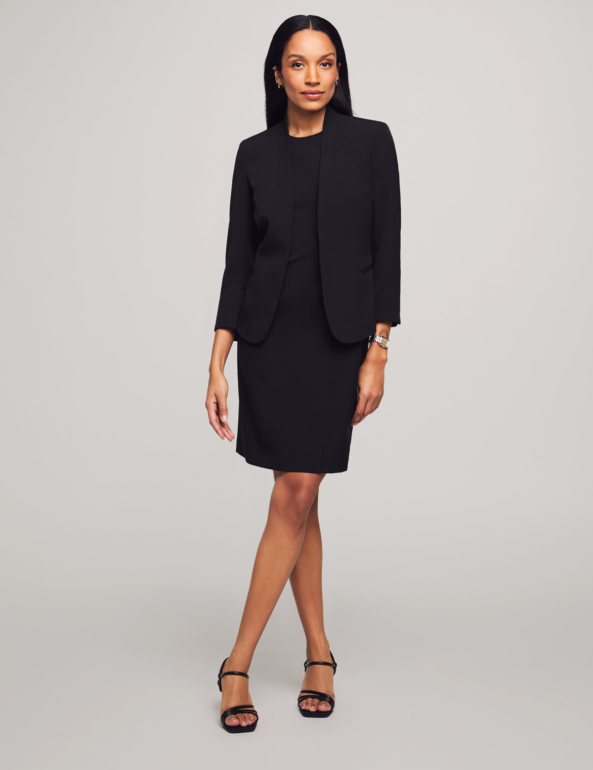 Anne Klein Black Petite Executive Collection Jacket With Dress