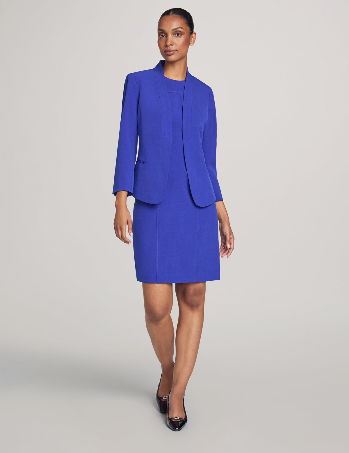 Anne Klein Royal Sapphire Executive Collection Jacket and Dress Set- Sale