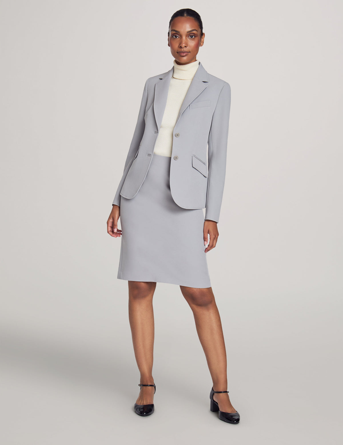 Anne Klein Atlantic Grey Executive Collection 3-Pc. Pants and Skirt Suit Set