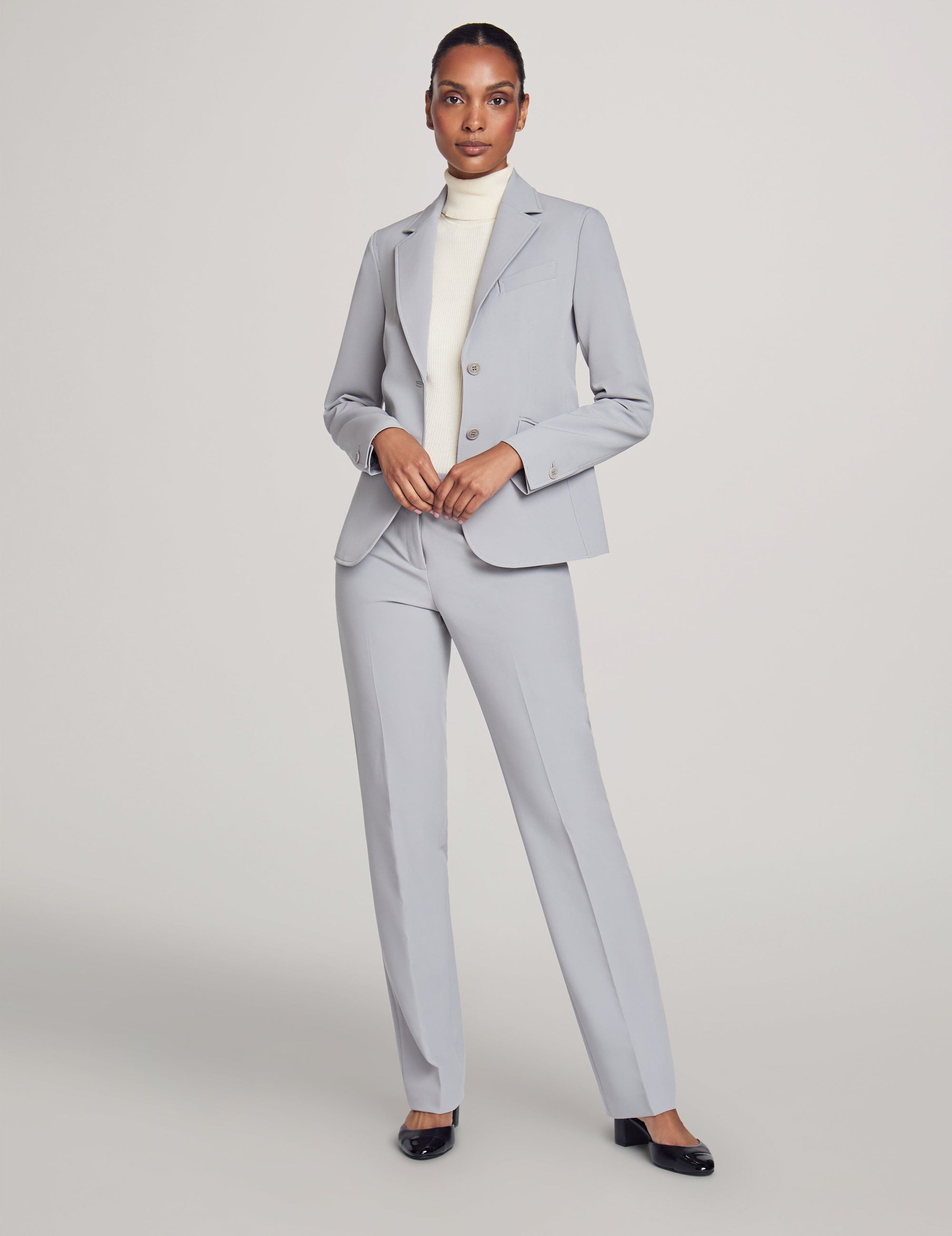 Anne Klein Atlantic Grey Executive Collection 3-Pc. Pants and Skirt Suit Set