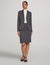 Anne Klein Charcoal/Bright White Executive Collection Pinstripe Two Button Jacket With Pant and Skirt
