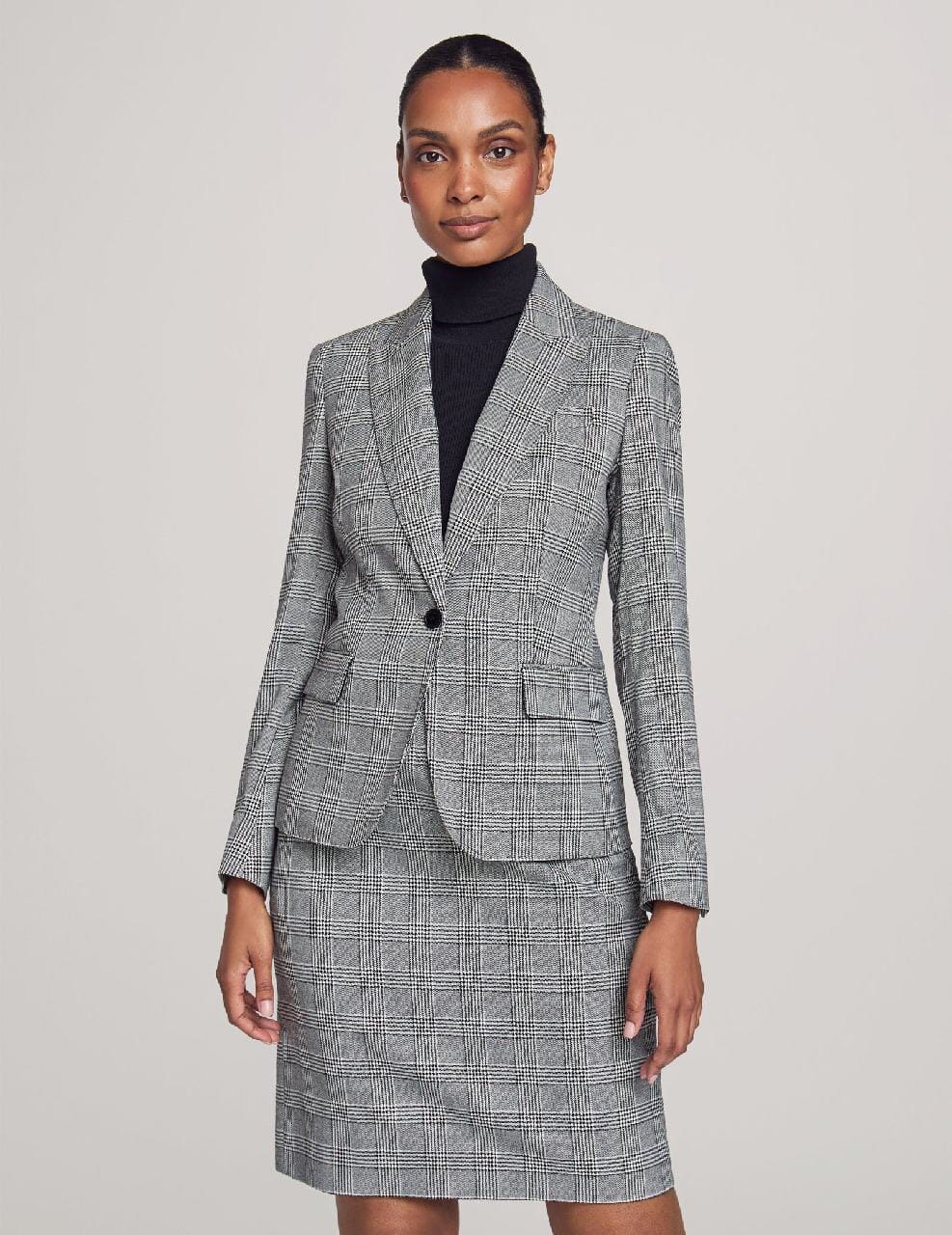 Anne Klein  Executive Collection Plaid Jacket with Skirt- Sale