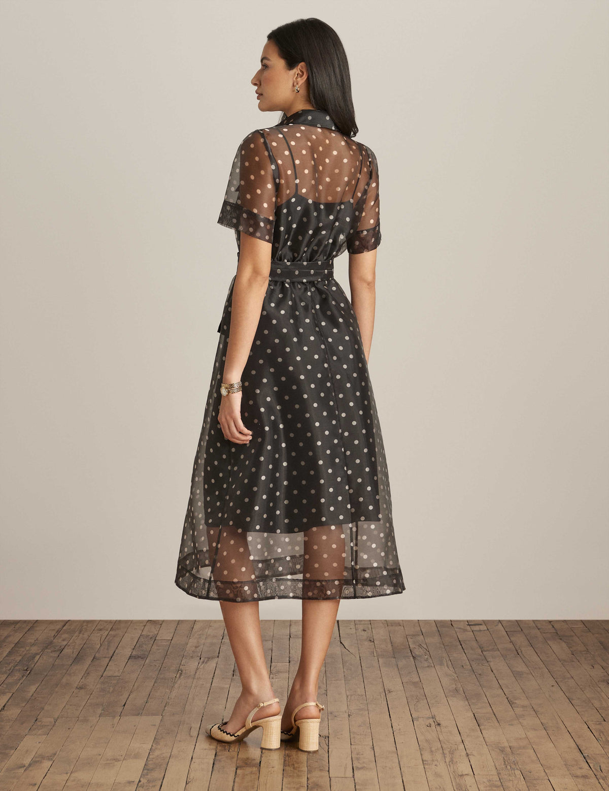 Anne Klein Polka Dot Camp Pocket Dress - Sale