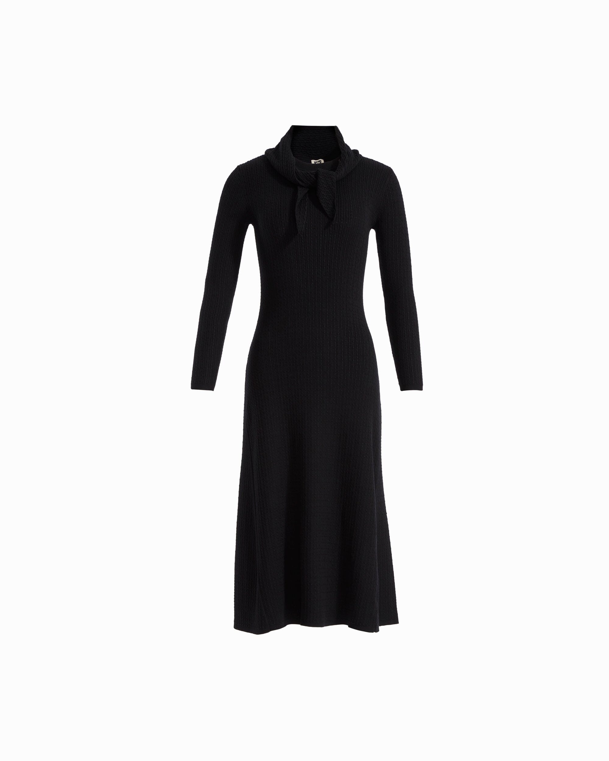 Anne Klein ANNE BLACK Cable Rib Maxi Dress