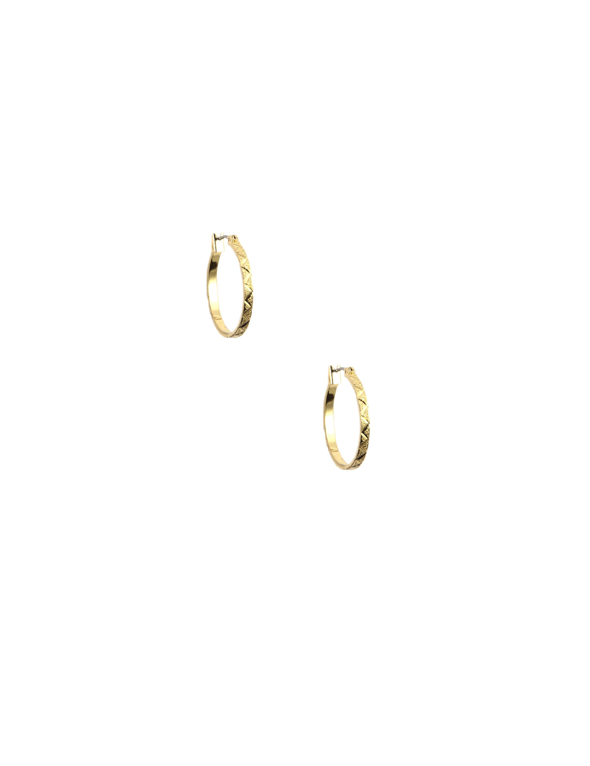 Anne Klein Gold Tone Small Leaf Hoop Earrings
