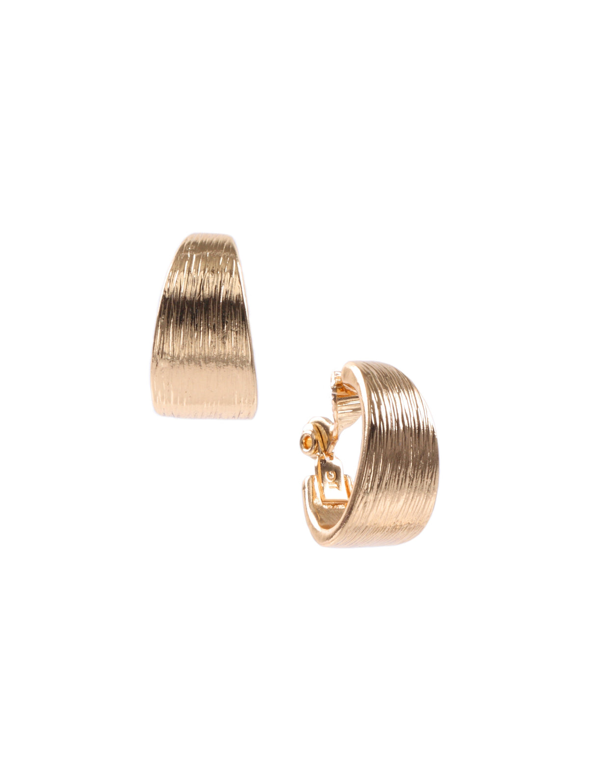 Anne Klein Gold Tone Hoop Clip-On Earrings