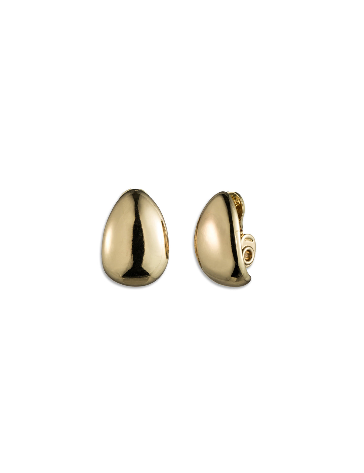 Anne Klein Gold Tone Gold Hoop Clip Earrings