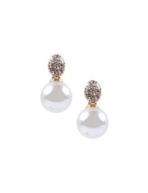 Anne Klein Gold Tone Drop Post Earrings