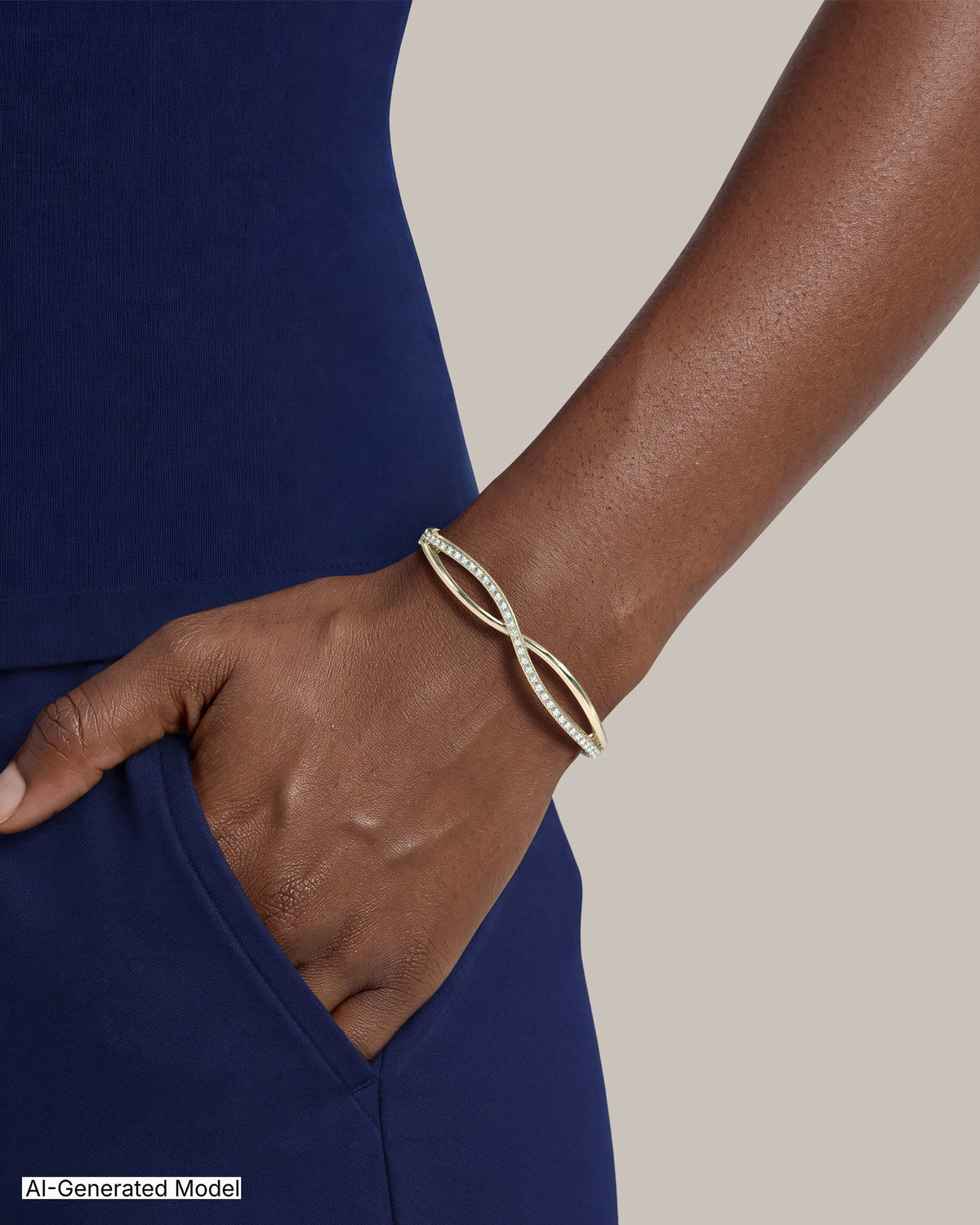 [SKU:60399687-887] Crisscross Bangle Bracelet