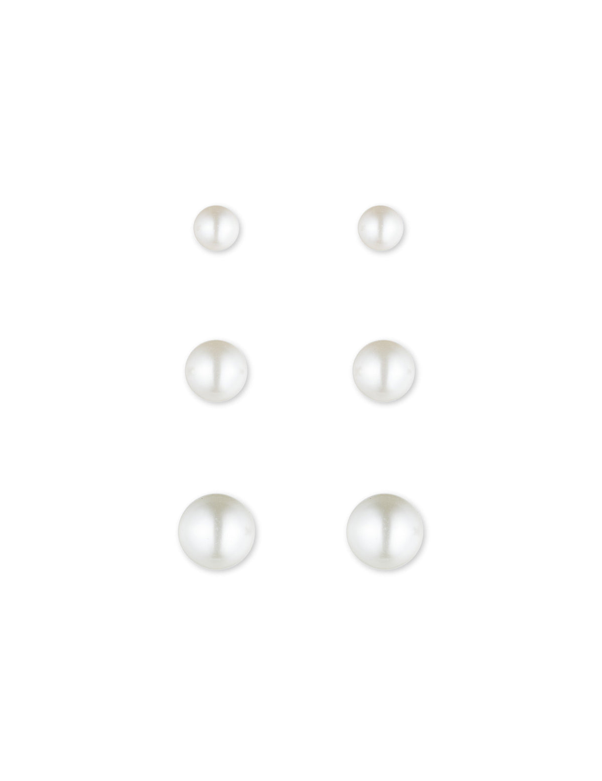 Anne Klein Gold Tone Pearl Studs Earring Trio