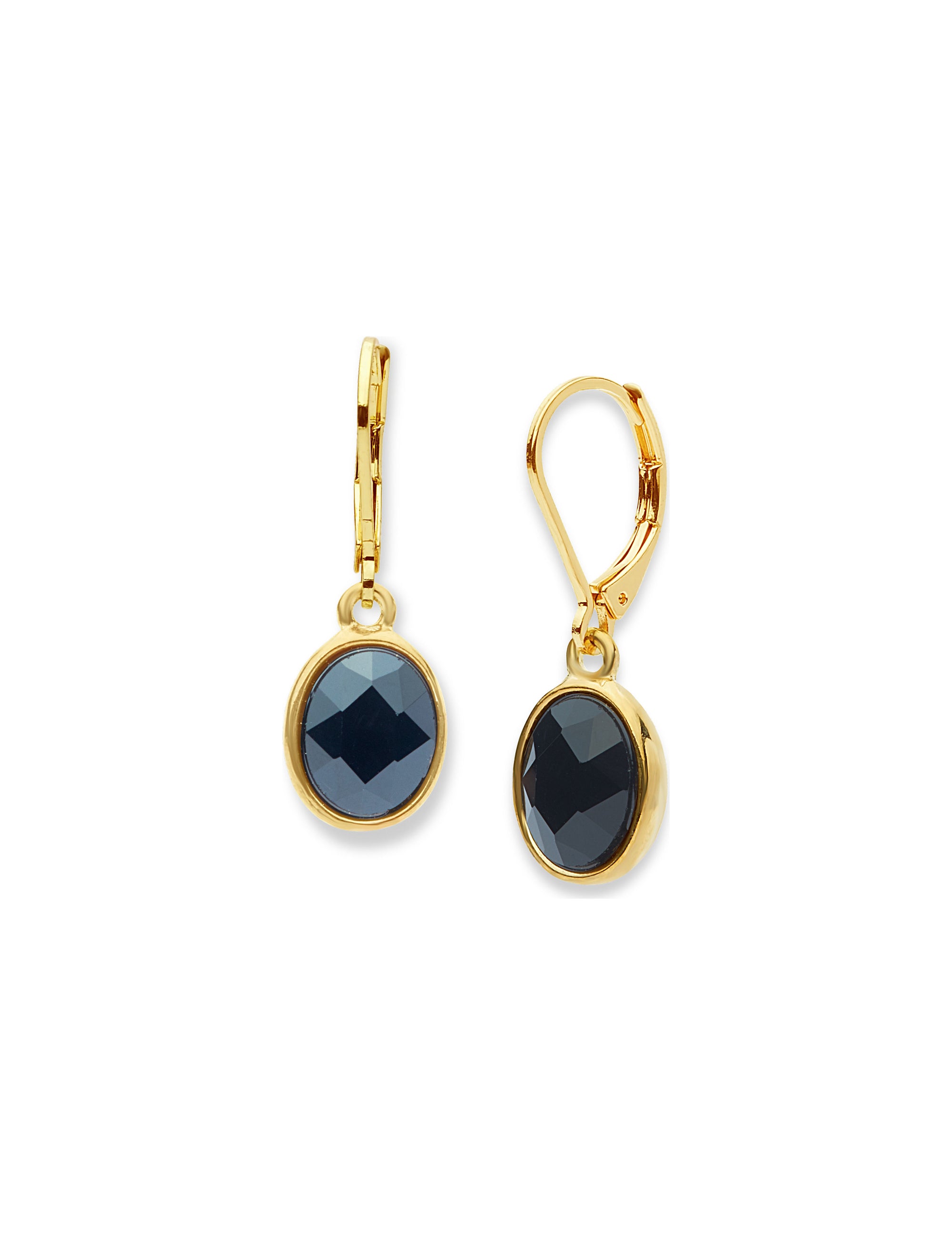 Jet Stone Drop Earrings