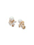 Anne Klein Gold Tone Pearl Button Clip On Earrings