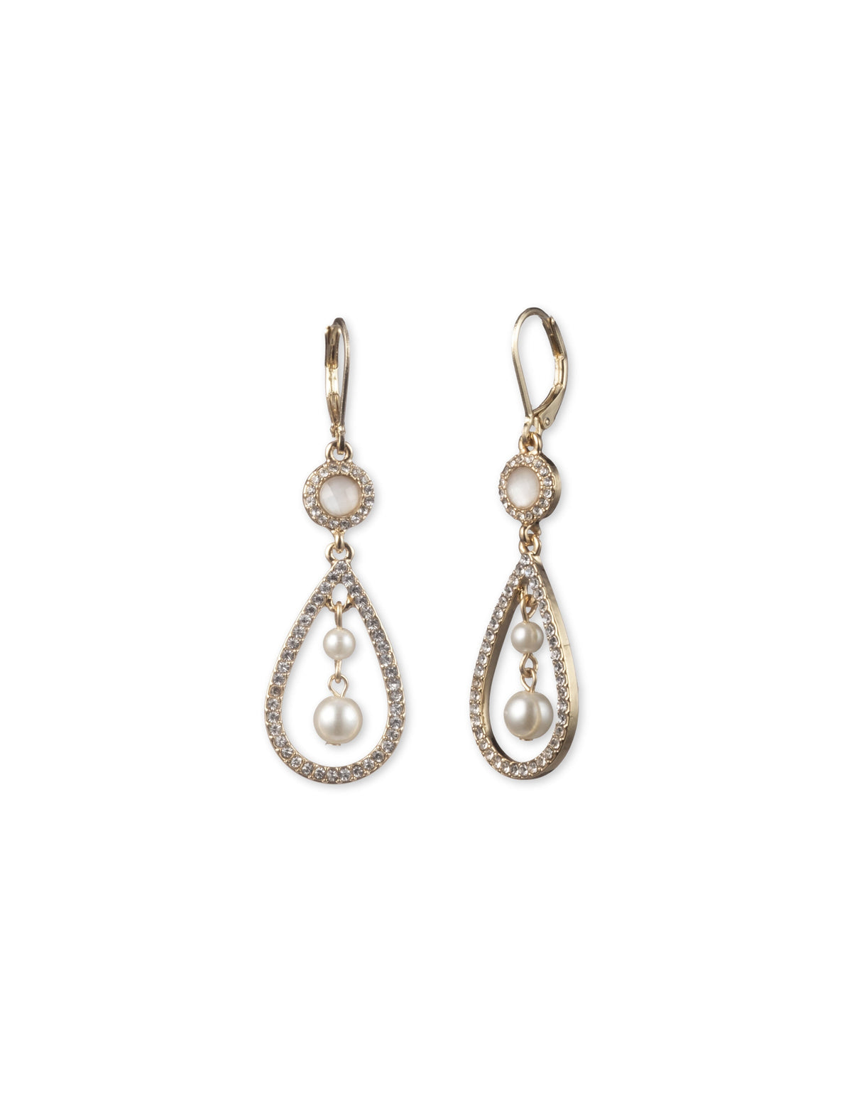 Anne Klein Gold Tone Post Orbital Earrings