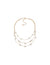 Anne Klein Gold Tone 16IN Stone Statement Multirow Necklace