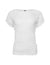 Anne Klein Bright White Grid Soutache Bateau Neckline Tee