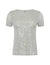 Anne Klein Soft Aloe Sequin Mesh Short Sleeve Tee