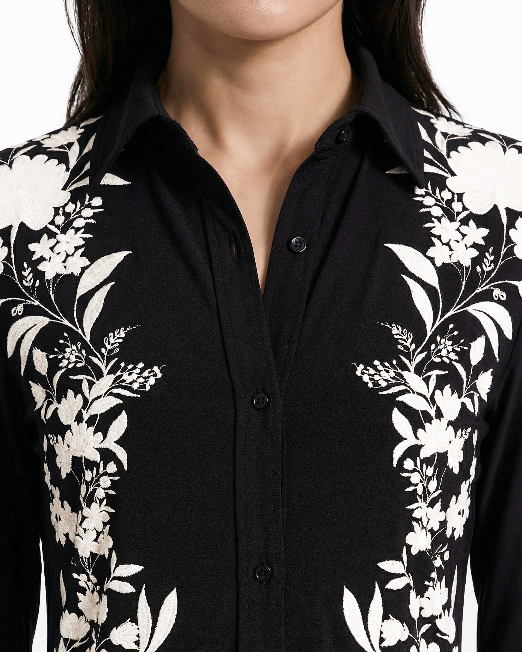 Anne Klein Long Sleeve Button Down Shirt
