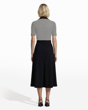 Anne Klein Collared Combo Midi A Line Midi Dress