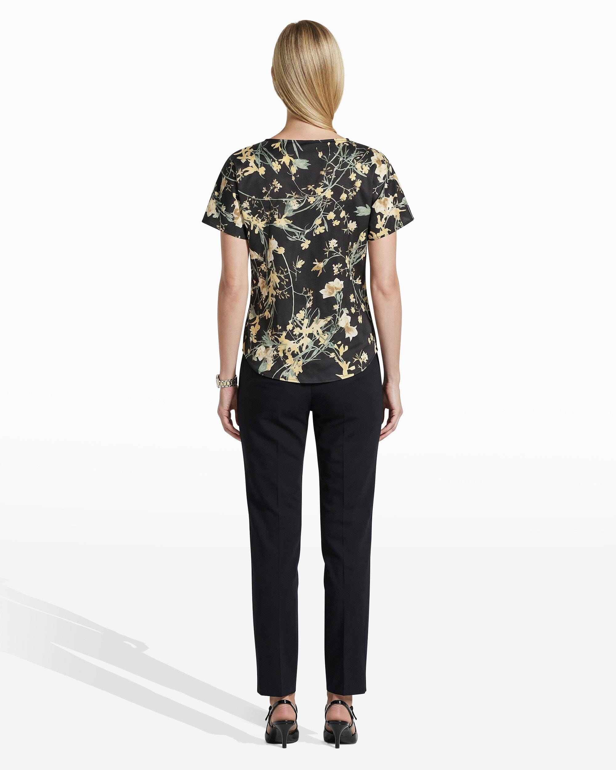 Bateau Neck Short Sleeve Blouse Shirts & Tops Kasper