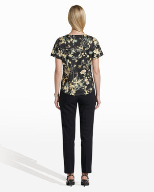 Bateau Neck Short Sleeve Blouse Shirts & Tops Kasper