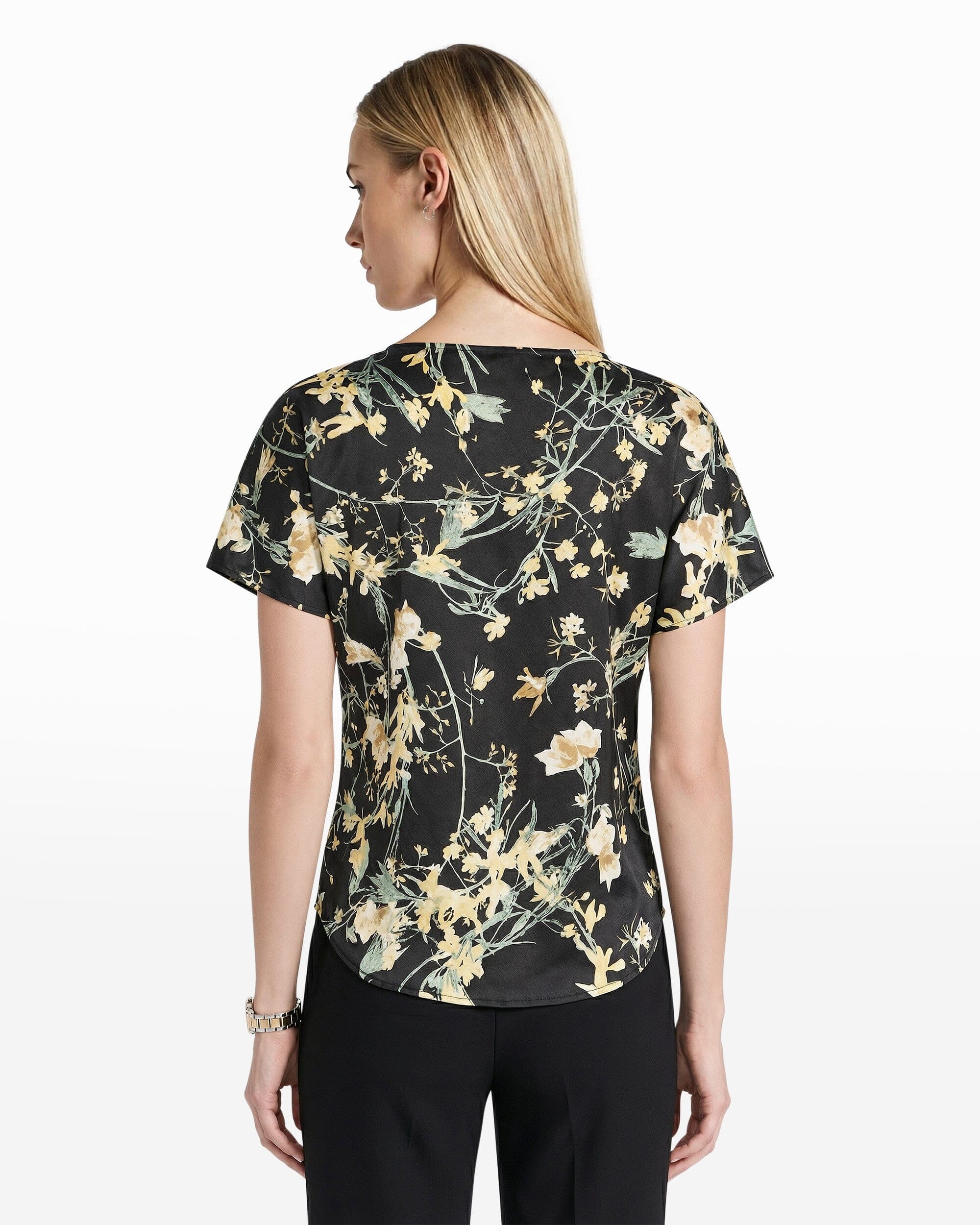 Bateau Neck Short Sleeve Blouse Shirts & Tops Kasper