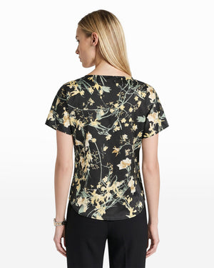 Bateau Neck Short Sleeve Blouse Shirts & Tops Kasper