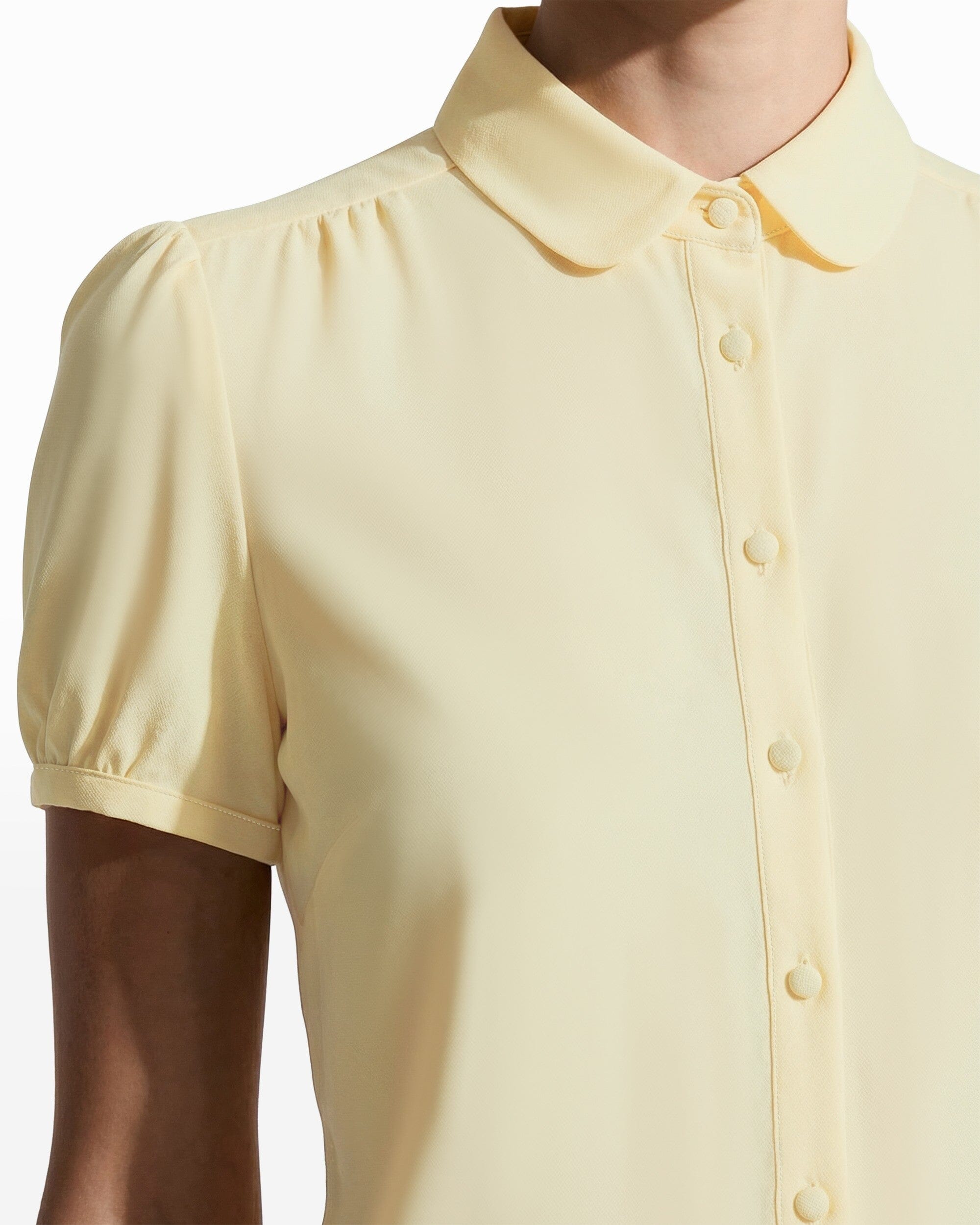 Anne Klein Button Front Cap Sleeve Blouse