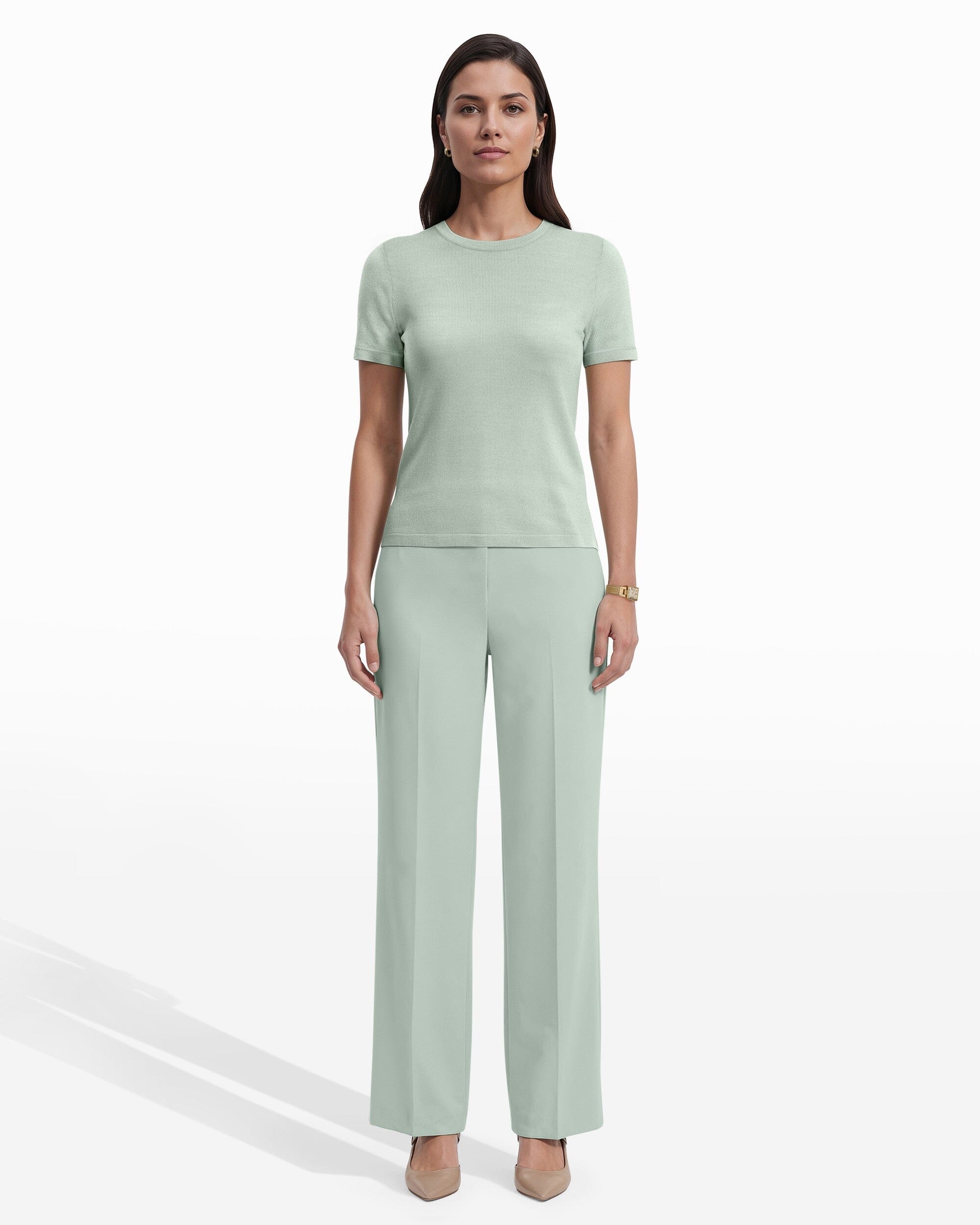 Anne Klein Crew Neck Luxe Washable Merino