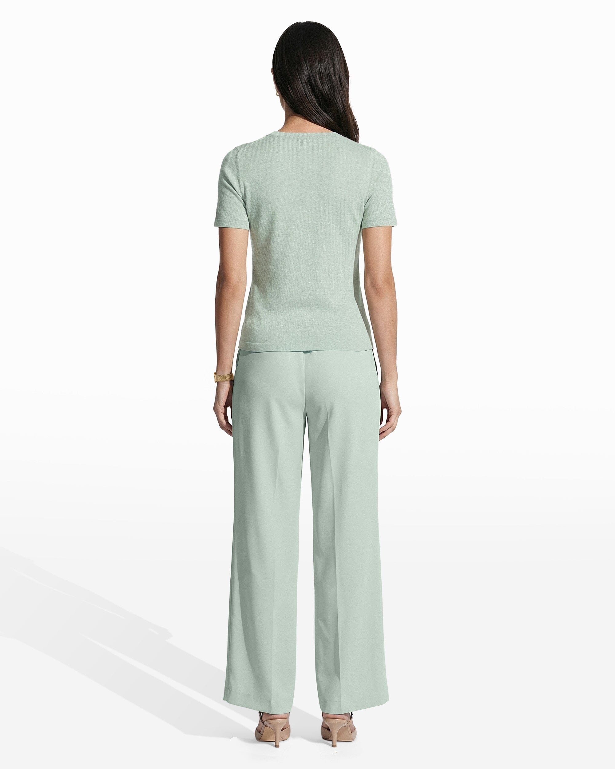 Anne Klein Soft Aloe Crew Neck Luxe Washable Merino