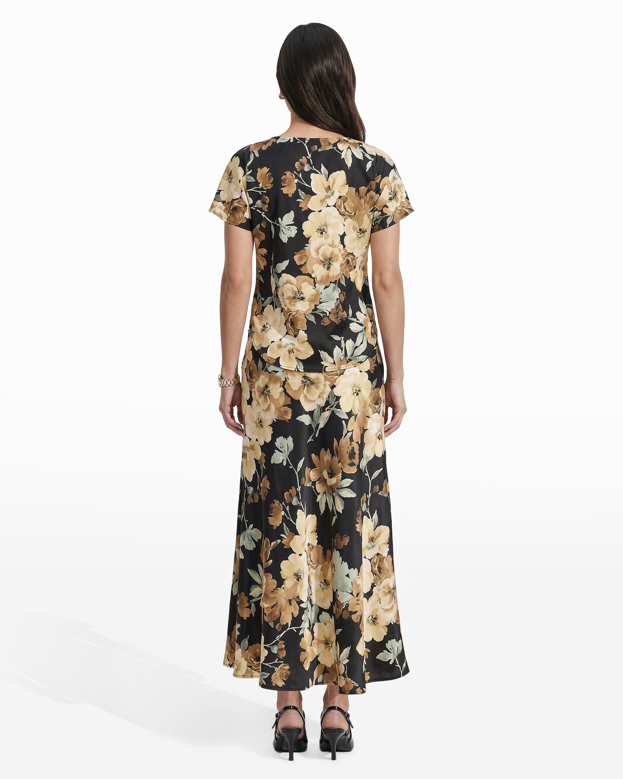 Anne Klein Bateau Neck Short Sleeve Blouse